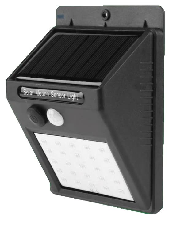 Vägglampa solcell LED med sensor IP65