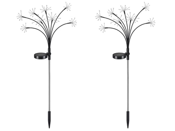 Solcellelampe LED fairy på spyd 2 stk