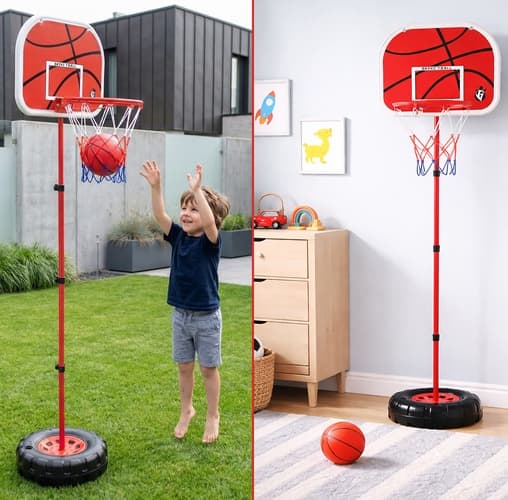 Basketkorg med ställning för barn - 170 cm