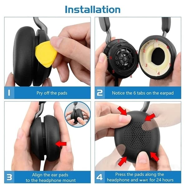 Øreputer til Jabra Elite - 45H / Evolve2 65 Hodetelefoner - 5-Pack