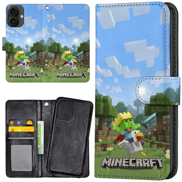 iPhone 16 Plus - Lompakkokotelo/Kuoret Minecraft