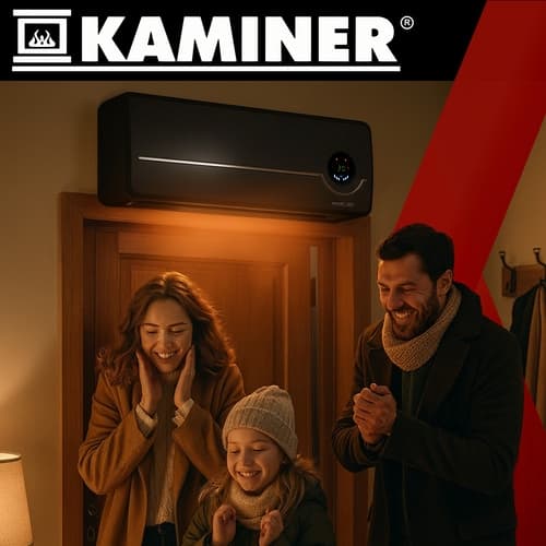 Ventilator konvektor / Vægmonteret varmelegeme - 1000-2000W - Sort