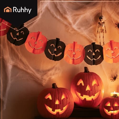 Halloween-kurpitsalyhty - 3m