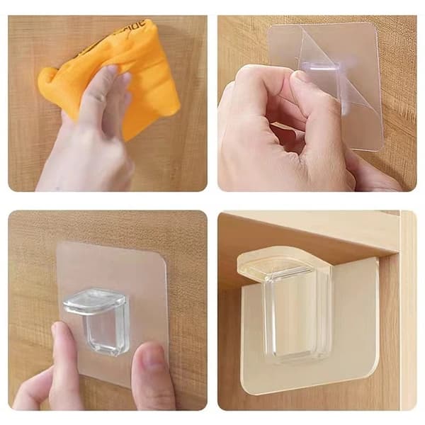 Hyllykiinnike Itsekiinnittyvä - Hyllypidike - 6-Pack