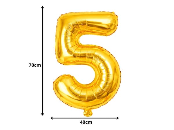 Folieballon tal guld 66 cm