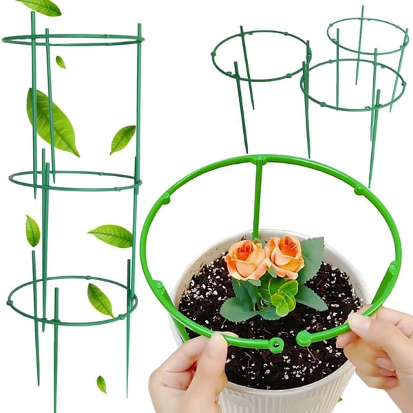 Plantestøttering - 3-rings bue til potteplanter