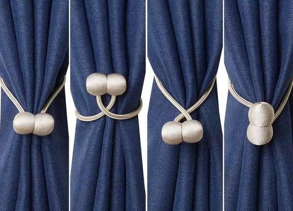 Magnetisk Gardinomtak for Gardiner - Silver 8-Pack