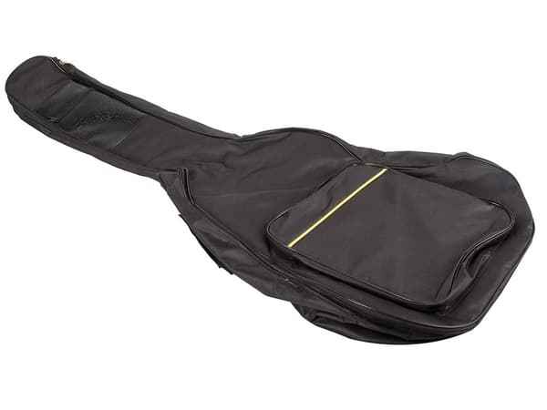Akustisk klassisk gitarrfodral med fickor hängslen gitarrhållare