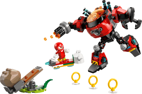 LEGO Sonic Knuckles mot Dr Eggmans Egg Crusher robot 77005