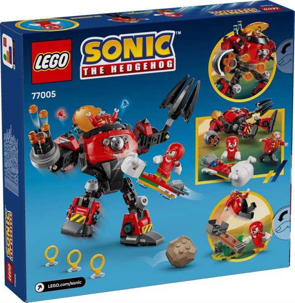 LEGO Sonic Knuckles mot Dr Eggmans Egg Crusher robot 77005