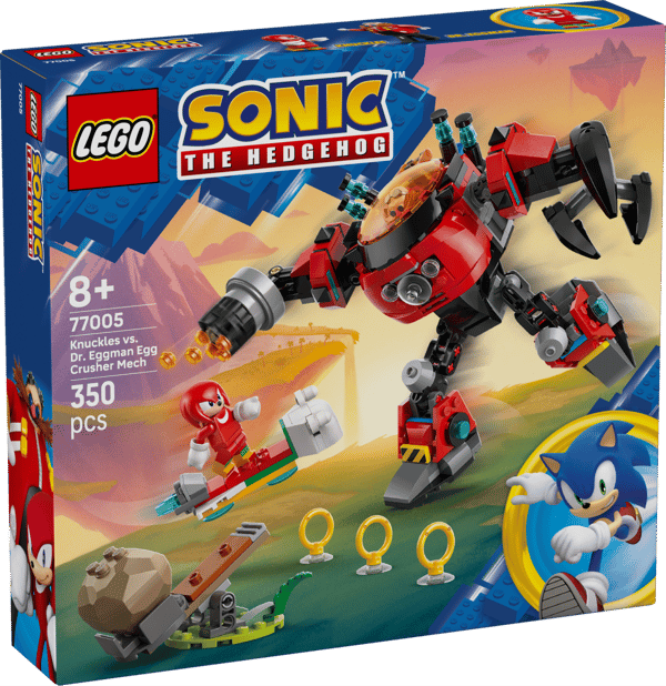 LEGO Sonic Knuckles mot Dr Eggmans Egg Crusher robot 77005