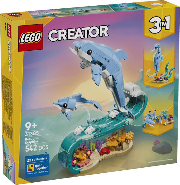 LEGO Creator Havsdjur: vackra delfiner 31385