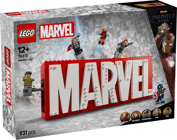 LEGO Super Heroes MARVEL logotyp och minifigurer 76313