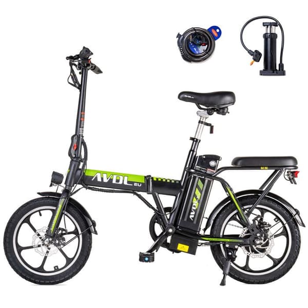 Elcykel - AVDLEU - A10 - Fällbar - Motor 250W - Räckvidd 40-80km