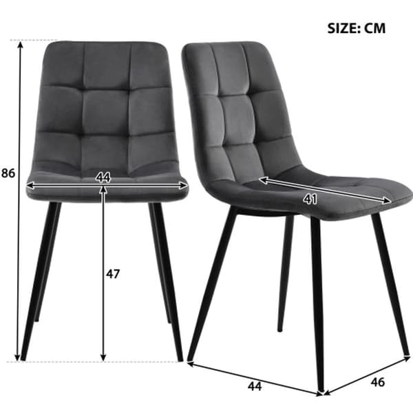 Spisebord - MUVOE - 117 cm - 4 stole - Rektangulær - Moderne