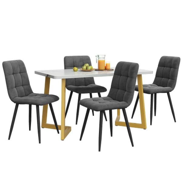 Matbord - MUVOE - 117 cm - 4 stolar - Rektangulär - Modern