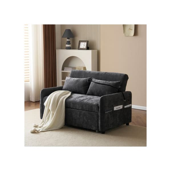 Modern dubbelvikbar bäddsoffa med sovfunktion Multifunktionell soffa med justerbara ryggstöd.