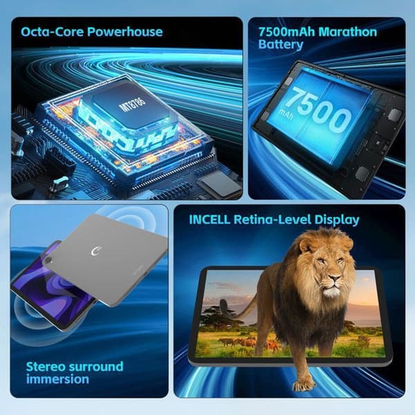 Tabletti - G-TAB - PAD 11 - 10 tuumaa - 6 Gt RAM - 128 Gt tallennustilaa - Android