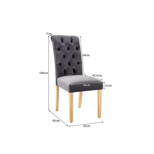 Stolensemble - MUVOE - 6 stole i velour - Egetræsfødder - Optimal komfort - Moderne design