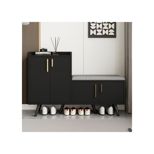 Skoopbevaring - MUVOE - Moderne - 4 døre - Massivt træ - Sort