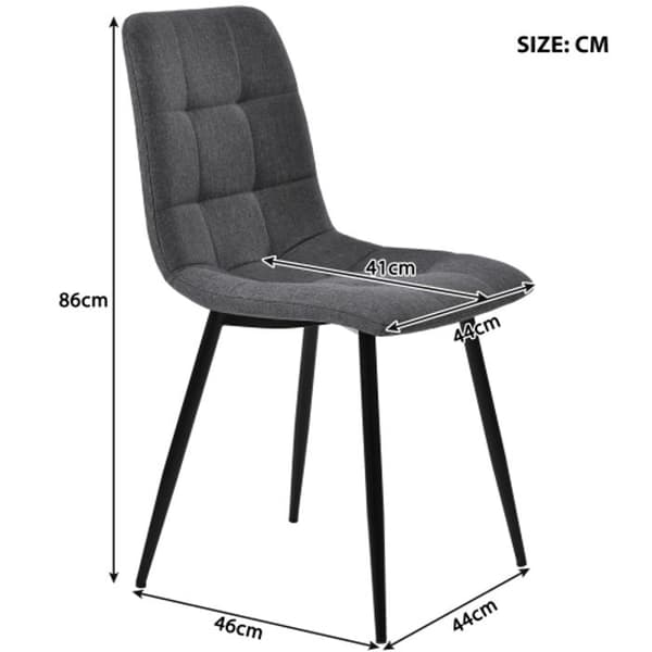 Sammensat bord og stol - MUVOE - 120x70cm - Sort - Mørkegrå - Rektangulær