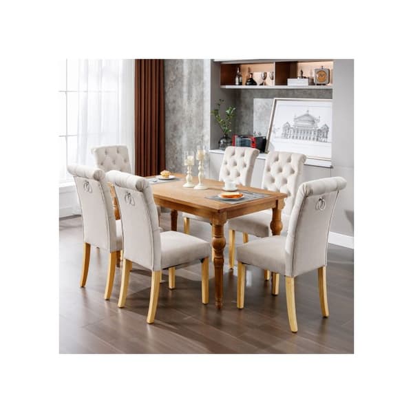 Matstolar - MUVOE - Set om 2 - Beige Sammet - Ekben - Modern design