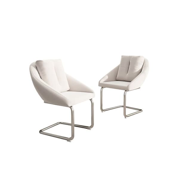 Matsalsstol - MUVOE - Sammet - Beige - Ergonomisk - Set om 2