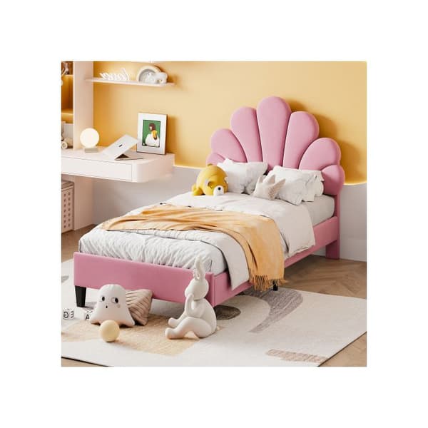 Barneseng - 90 x 200 cm - Blomsterhovedgærde - Robust MDF - Nem montering