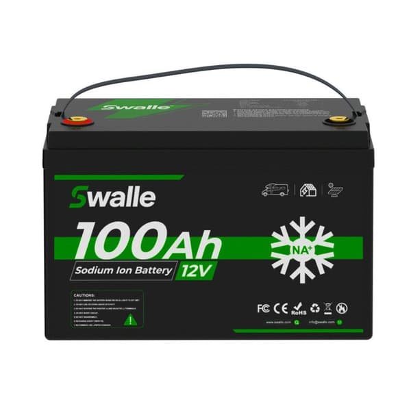 Marque Swalle, 12 V 100 Ah Bluetoothilla, natriumioniakku, Bluetoothilla