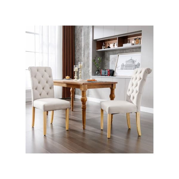Matstolar - MUVOE - Set om 4 - Beige sammet - Ekben - Modern design