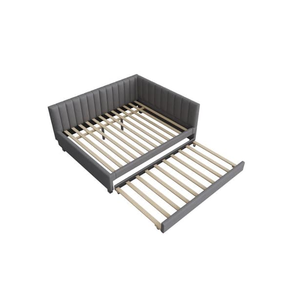 Soffbädd - MUVOE - 140x200 - Grå sammet - Multifunktionell design - Optimal komfort