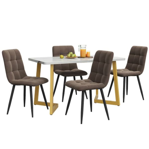 Dining table set, (Set, dining table 117×68cm with 4 chairs), Rectangular dining table