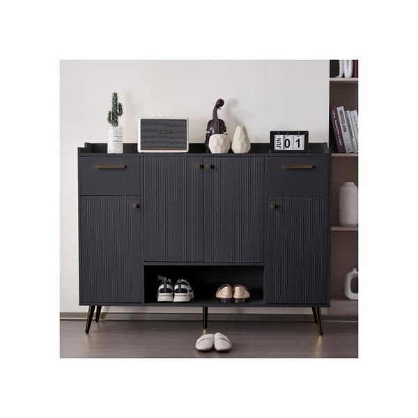 Skoarmatur - MUVOE - Sort - 2 skuffer - 4 døre - Moderne design