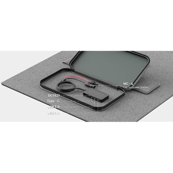 Aferiy AF-S200A1: Foldbart solpanel 200W, mono 22-23%, ETFE. Foldbart 4x, 8.5kg. 3 års garanti.