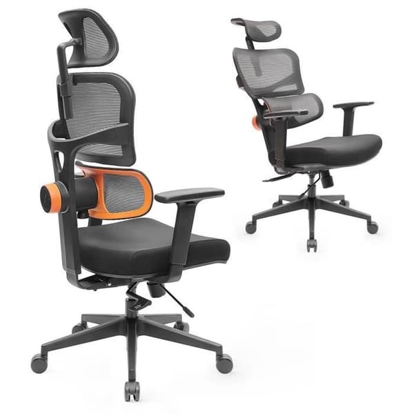 Kontorsstol - NEWTRAL - NT001 - Ergonomisk - Justerbart armstöd - Nylonbas
