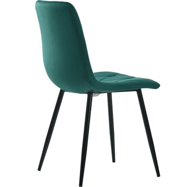 Matbord - Set 117x68 cm - 4 stolar - Sammet - Rektangulär