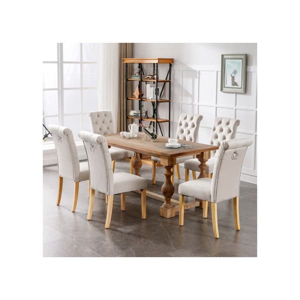 Matstolar - MUVOE - Set om 4 - Beige sammet - Ekben - Modern design