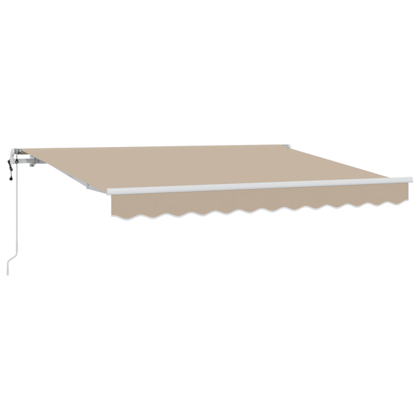 Utfällbar markis Beige 350 x 200 cm tyg