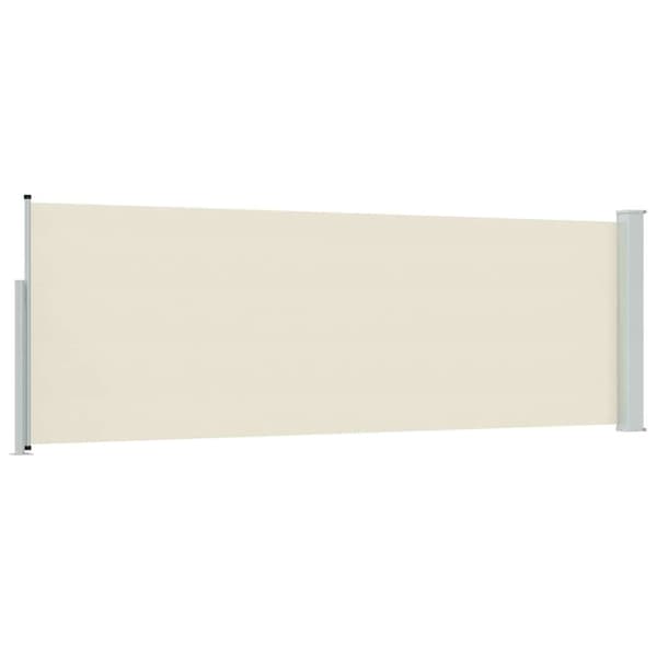 Infällbar sidomarkis 100x300 cm gräddvit