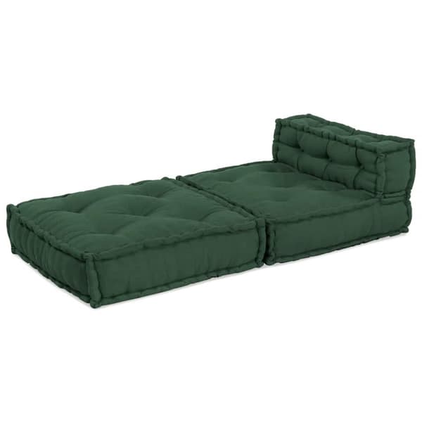 Modulär soffa grön 70x70x54 tyg