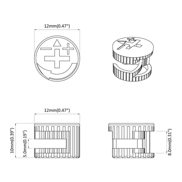 Kammuttrar 8372 pcs Silver Metall