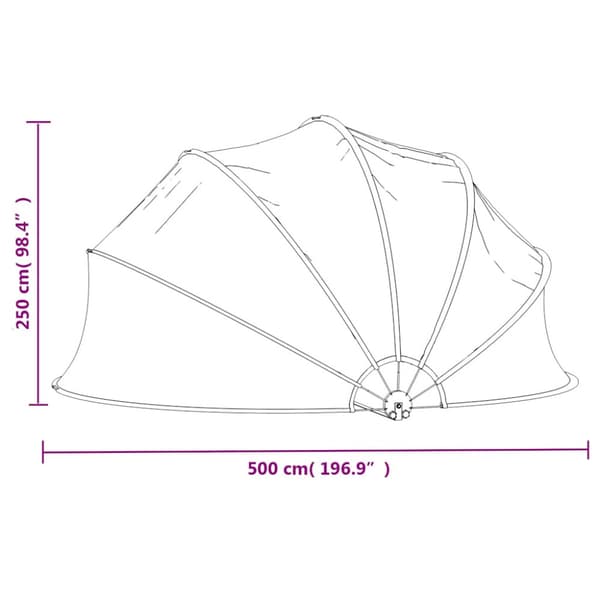 Poolkupol 500x250 cm
