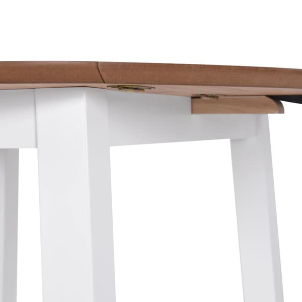 Klaffbord runt MDF vit