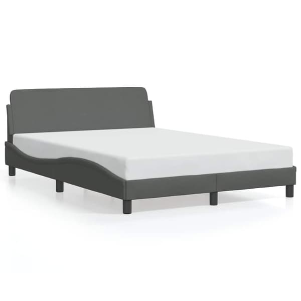 Bed Frame "Dover" Dark Grey 137x190 cm Fabric