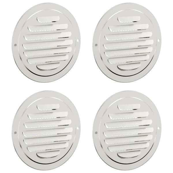 Luftventilationslock 4 pcs Silver 100 mm Rostfritt stål