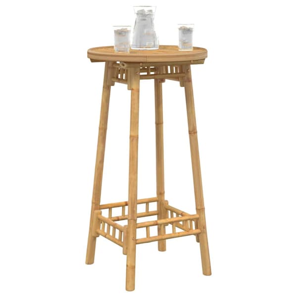 Barbord för utomhusbruk runt Ø55x100 cm bambu