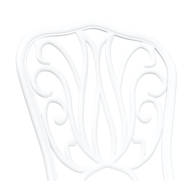 Trädgårds Bistro Set 3 pcs Vit Aluminium