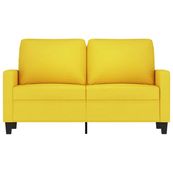 2-sitssoffa ljusggul 120 cm tyg