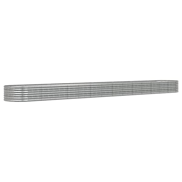Odlingslåda galvaniserat stål 620x80x36 cm silver