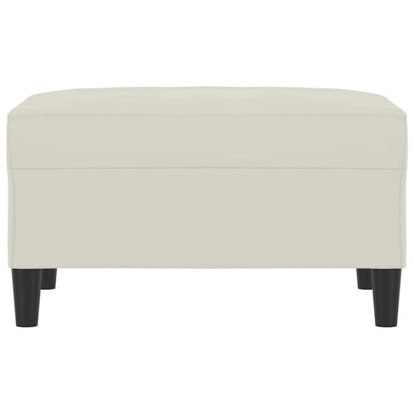 Fotpall gräddvit 70x55x41 cm sammet